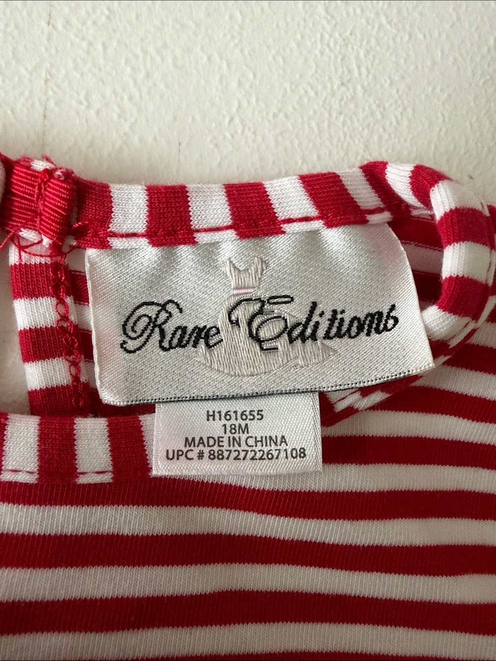 Rare Editions Striped Reindeer Ruffle Set - Picture 2 of 3